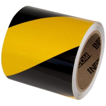Retroreflective Tape, Yellow Black, 3" x 30'