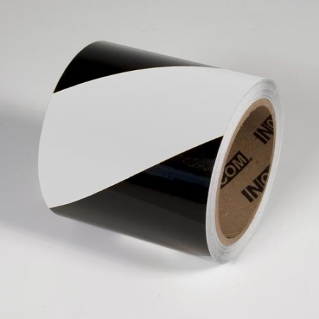 Retroreflective Tape White Black 4" x 30'