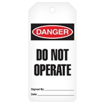 Safety Tags On-A-Roll Danger Do Not Operate