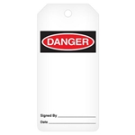 Safety Tags On-A-Roll, Danger, Blank