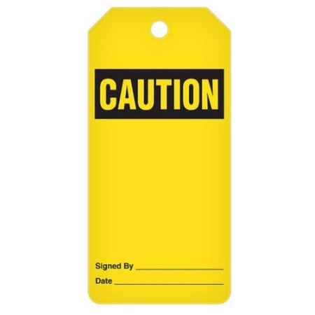 Safety Tags On-A-Roll Caution Blank
