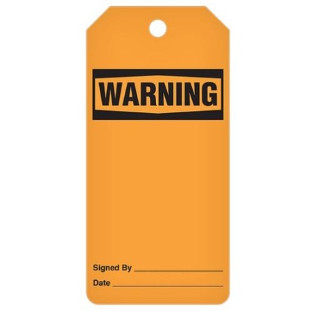 Safety Tags On-A-Roll, Warning, Blank