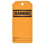 Safety Tags On-A-Roll, Warning, Blank