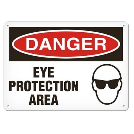 OSHA Safety Sign, Danger Eye Protection Area