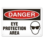 OSHA Safety Sign Danger Eye Protection Area