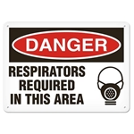 OSHA Safety Sign Danger Respirators Required In This Area