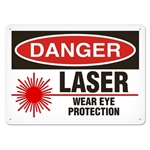 OSHA Safety Sign Danger Laser Wear Eye Protection