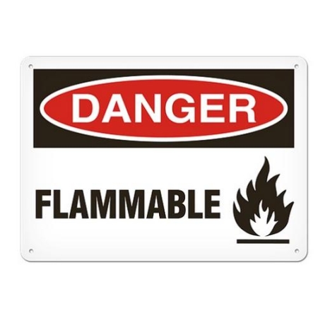 OSHA Safety Sign, Danger Flammable