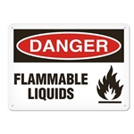 OSHA Safety Sign, Danger Flammable Liquids