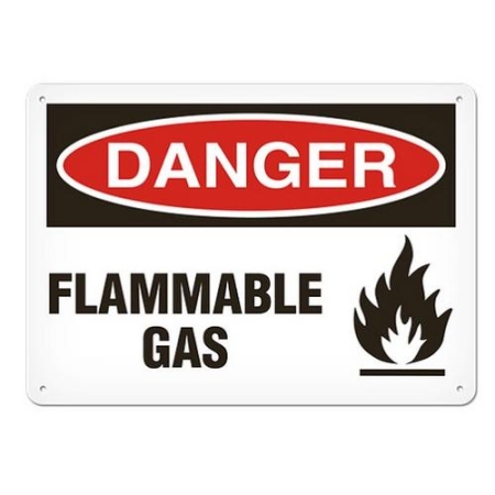 OSHA Safety Sign, Danger Flammable Gas
