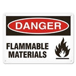 OSHA Safety Sign, Danger Flammable Materials