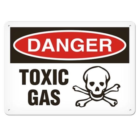 OSHA Safety Sign Danger Toxic Gas