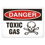 OSHA Safety Sign, Danger Toxic Gas
