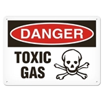 OSHA Safety Sign Danger Toxic Gas