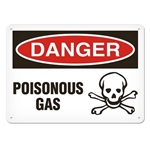 OSHA Safety Sign, Danger Poisonous Gas