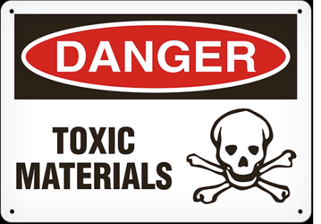 OSHA Safety Sign, Danger Toxic Materials