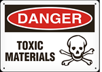 OSHA Safety Sign Danger Toxic Materials