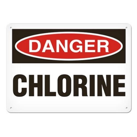 OSHA Safety Sign, Danger Chlorine