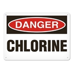 OSHA Safety Sign Danger Chlorine