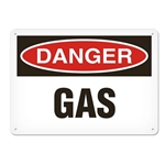 OSHA Safety Sign, Danger Gas