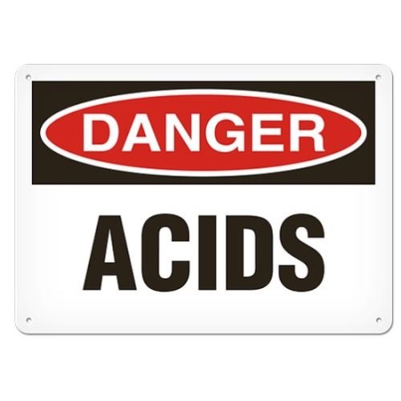 OSHA Safety Sign Danger Acids