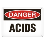 OSHA Safety Sign Danger Acids