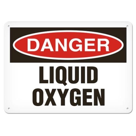 OSHA Safety Sign Danger Liquid Oxygen
