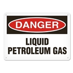 OSHA Safety Sign Danger Liquid Petroleum Gas