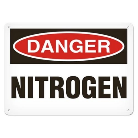 OSHA Safety Sign Danger Nitrogen