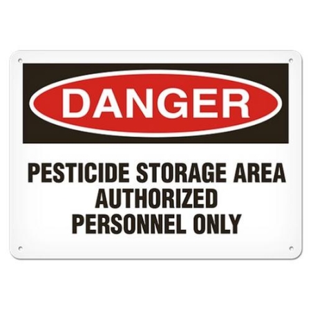 OSHA Safety Sign Danger Pesticide Storage Area Authorized Personnel Only