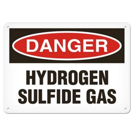 OSHA Safety Sign Danger Hydrogen Sulfide Gas