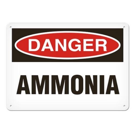 OSHA Safety Sign, Danger Ammonia