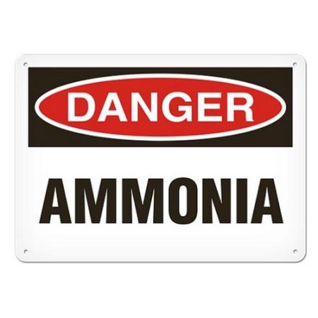 OSHA Safety Sign, Danger Ammonia