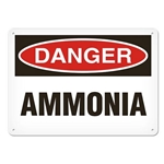 OSHA Safety Sign Danger Ammonia