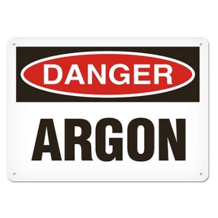 OSHA Safety Sign Danger Argon