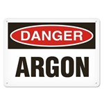 OSHA Safety Sign Danger Argon