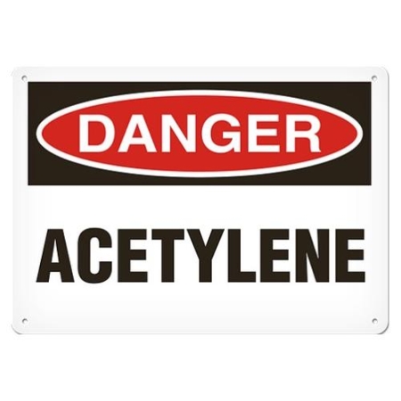 OSHA Safety Sign, Danger Acetylene