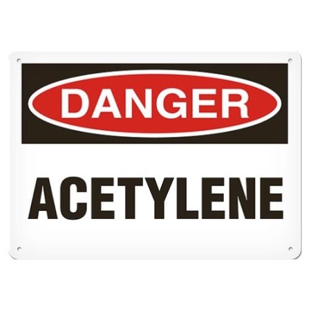 OSHA Safety Sign Danger Acetylene