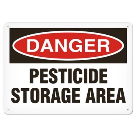 OSHA Safety Sign Danger Pesticide Storage Area