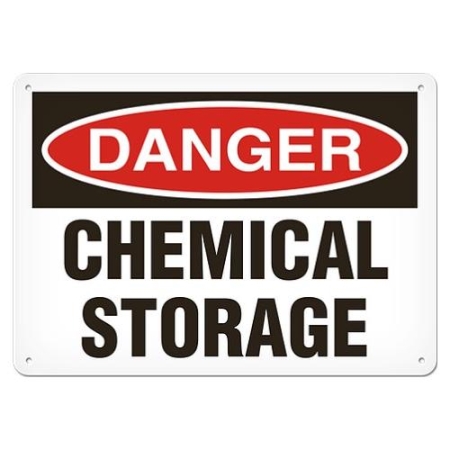 OSHA Safety Sign Danger Chemical Storage