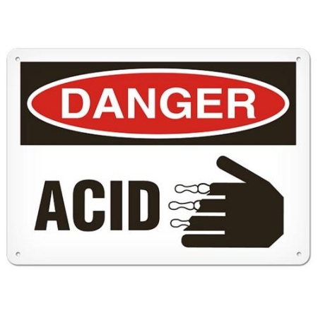 OSHA Safety Sign Danger Acid