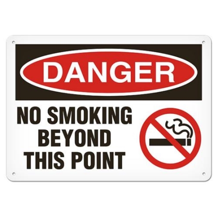 OSHA Safety Sign Danger No Smoking Beyond This Point