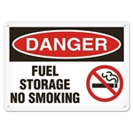 OSHA Safety Sign Danger Fuel Storage No Smoking