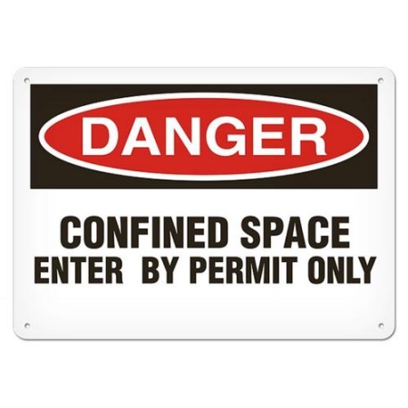 OSHA Safety Sign Danger Confined Space Enter By Permit Only