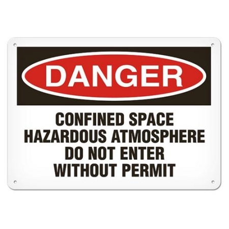 OSHA Safety Sign Danger Confined Space Hazardous Atmosphere