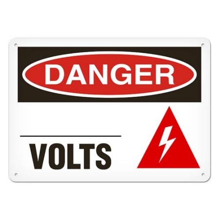 OSHA Safety Sign Danger ___ Volts