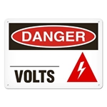 OSHA Safety Sign, Danger ___ Volts