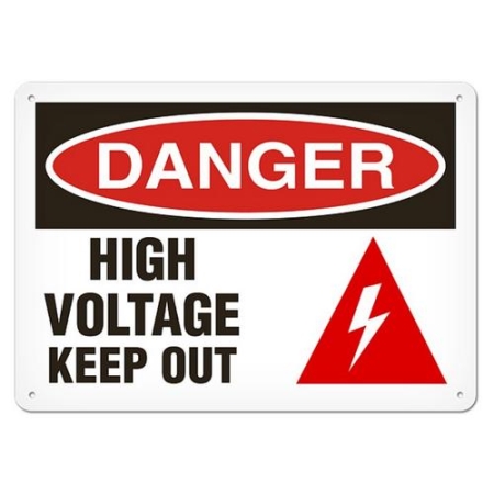 OSHA Safety Sign Danger High Voltage Keep Out