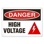 OSHA Safety Sign, Danger High Voltage