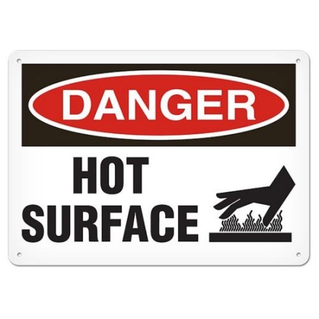 OSHA Safety Sign, Danger Hot Surface